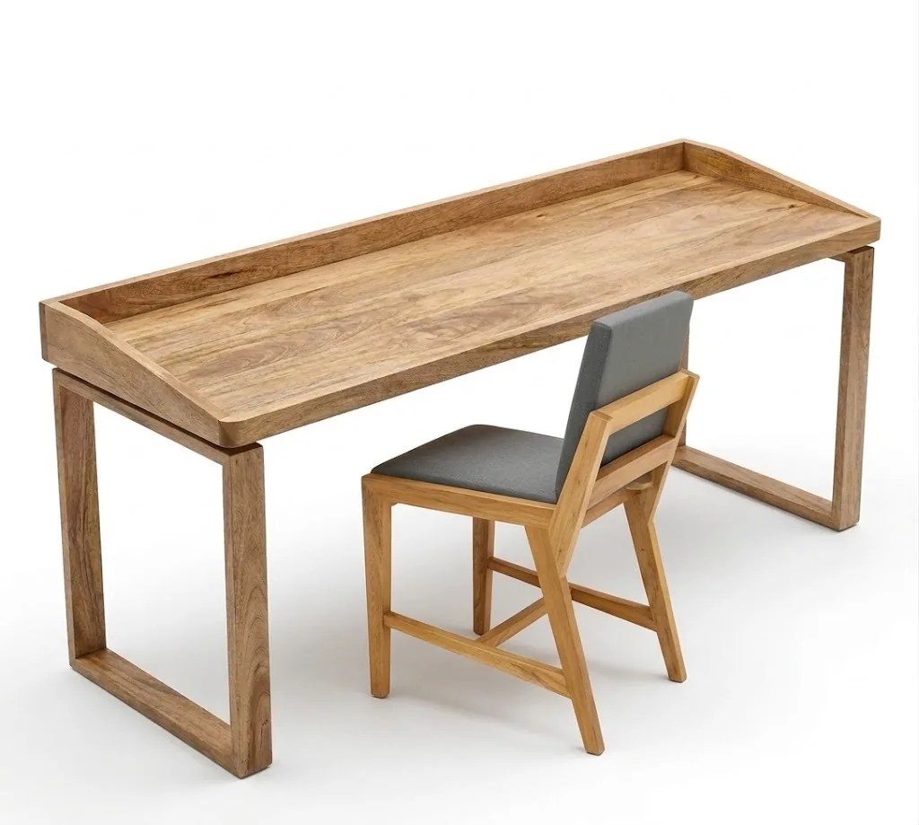 Bespoke timber writing desk and chair